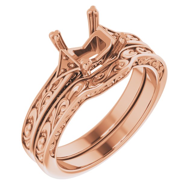 Accented Sculptural Engagement Ring or Band