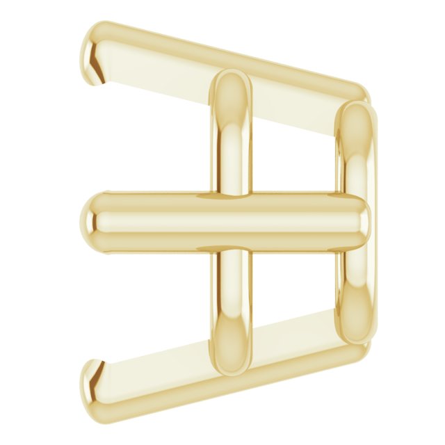 Square 4-Prong Earring Setting