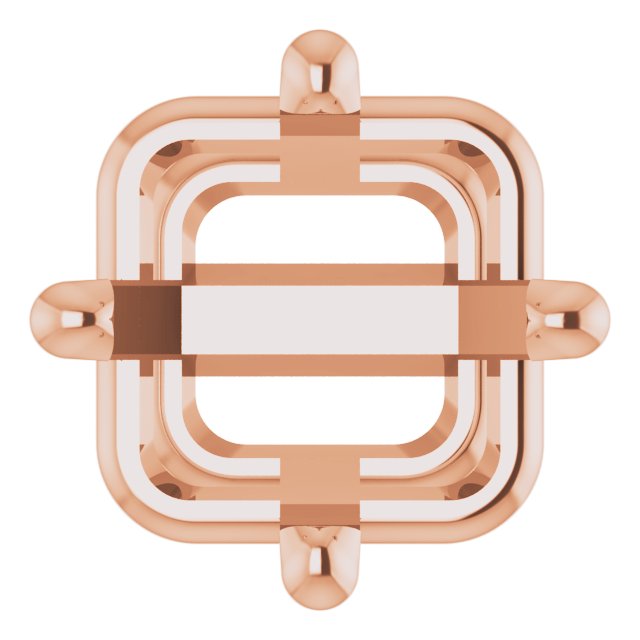 Square 4-Prong Earring Setting