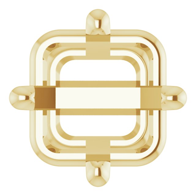 Square 4-Prong Earring Setting