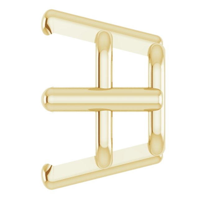 Square 4-Prong Earring Setting