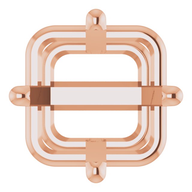 Square 4-Prong Earring Setting