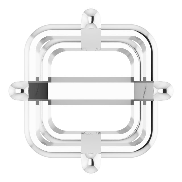 Square 4-Prong Earring Setting