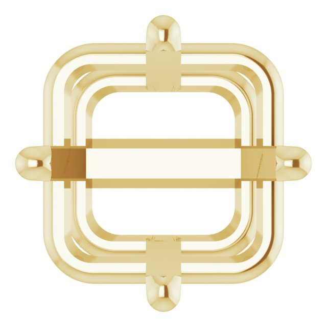 Square 4-Prong Earring Setting