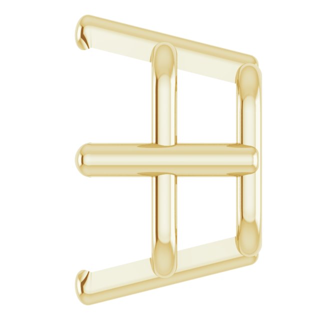 Square 4-Prong Earring Setting