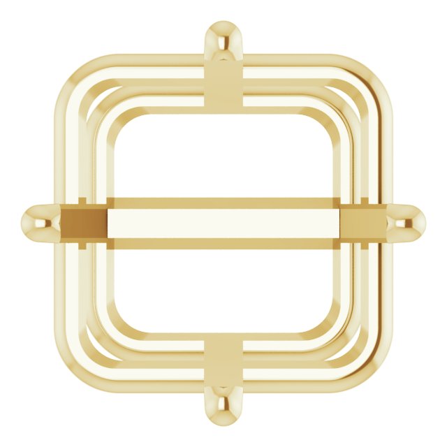 Square 4-Prong Earring Setting