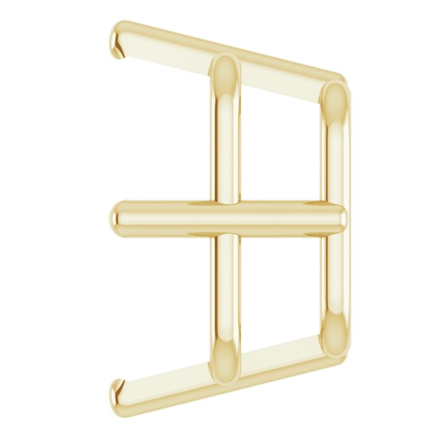 Square 4-Prong Earring Setting