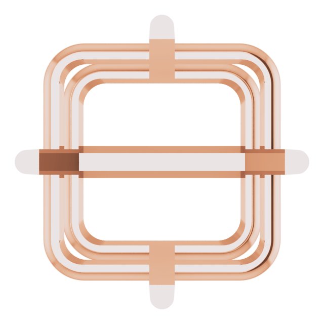 Square 4-Prong Earring Setting