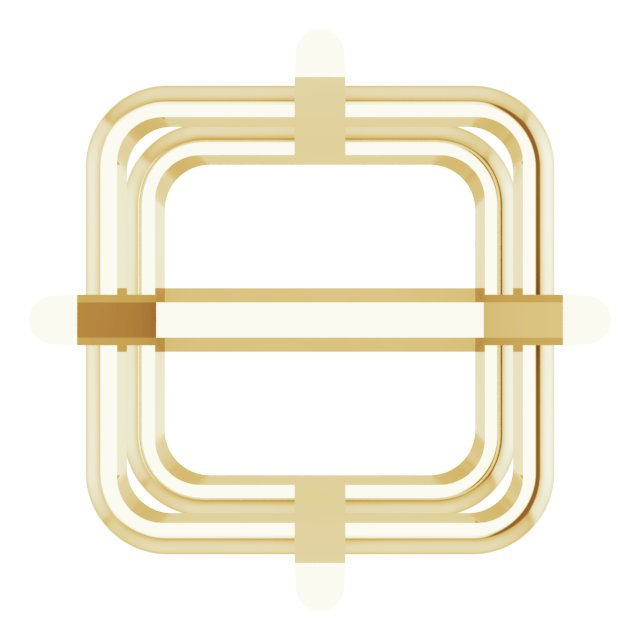 Square 4-Prong Earring Setting