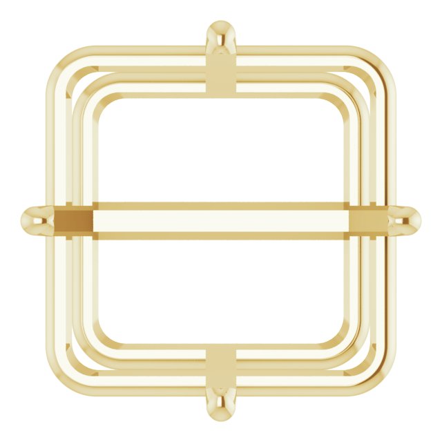 Square 4-Prong Earring Setting