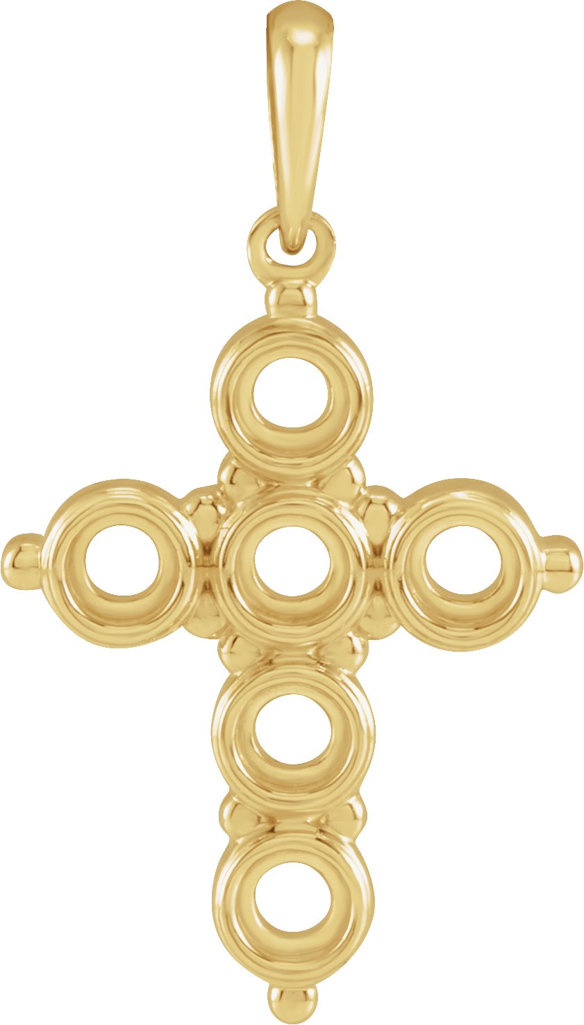Cabochon Cross Necklace or Pendant