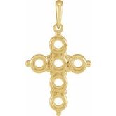 Cabochon Cross Necklace or Pendant