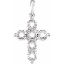 Cabochon Cross Necklace or Pendant