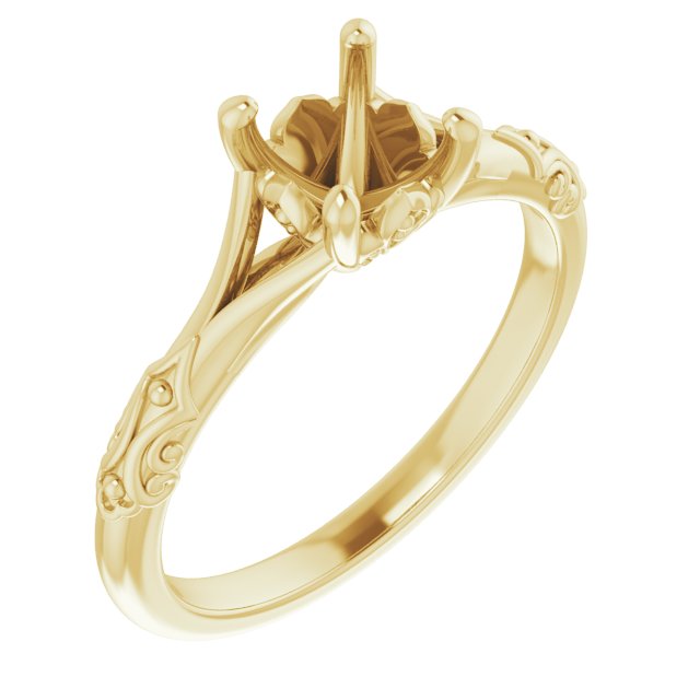 Solitaire Sculptural Engagement Ring