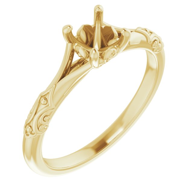 Solitaire Sculptural Engagement Ring
