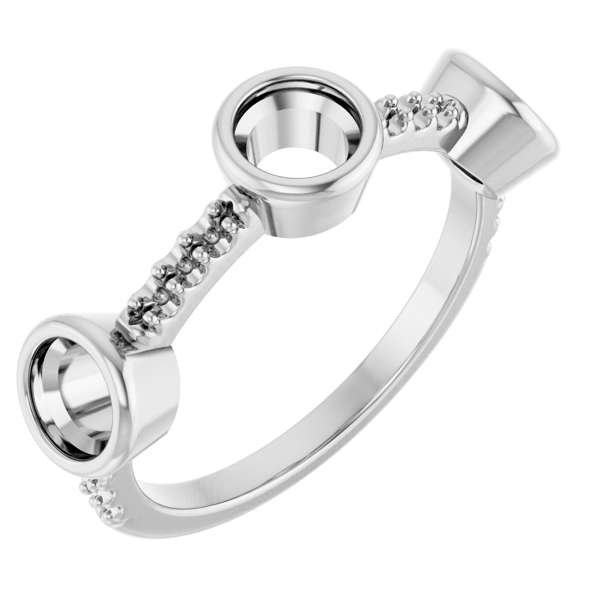 Bezel-Set Three-Stone Anniversary Band