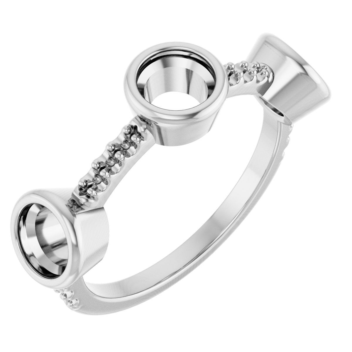 Bezel-Set Three-Stone Anniversary Band