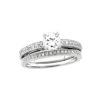 Diamond .25 CTW Engagement Ring with .1 CTW Matching Band Ref 220844