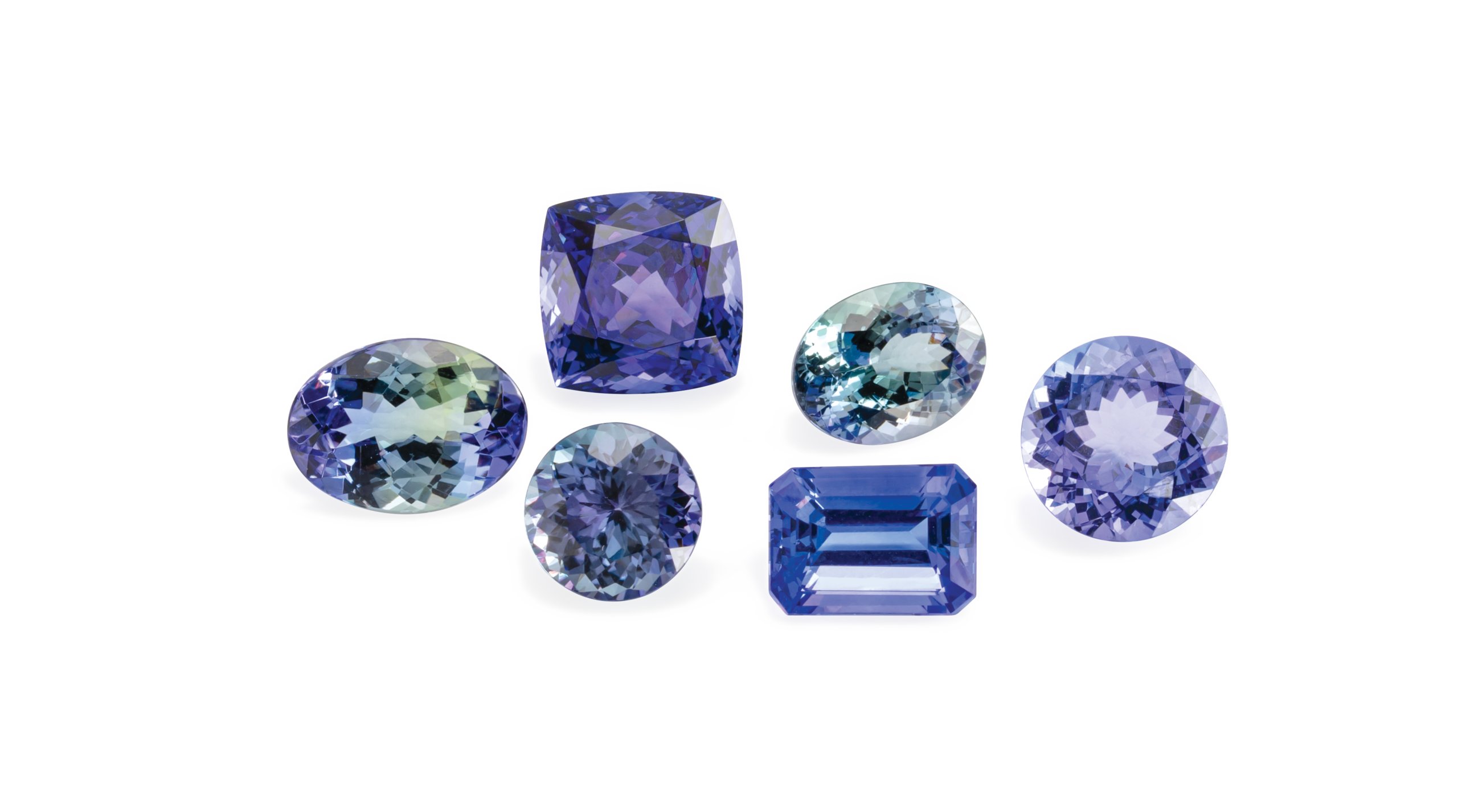 Faceted Tanzanite gemstones