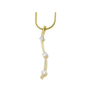 Three Stone Diamond Vertical Pendant Slide .75 CTW Ref 841085