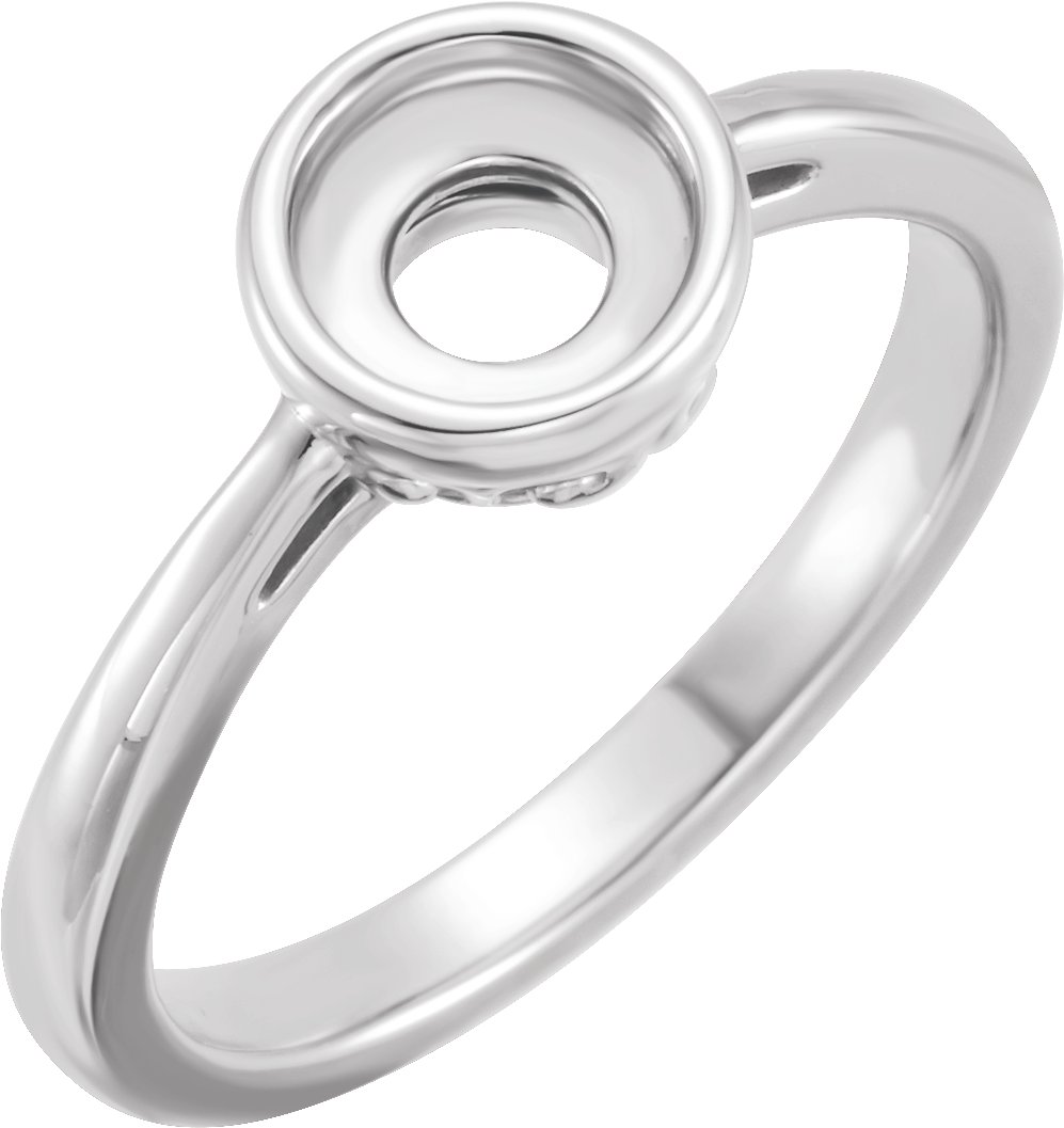 Bezel-Set Rose-Cut Solitaire Engagement Ring or Band