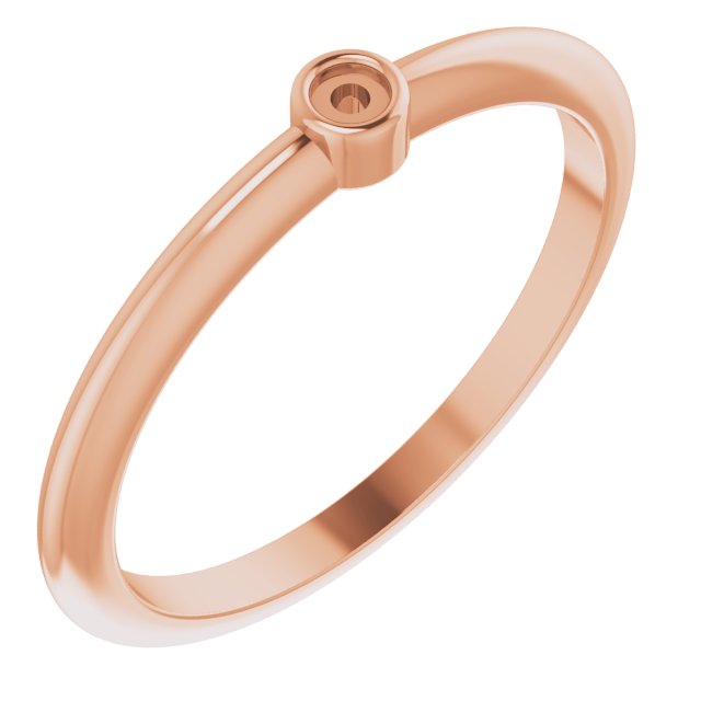 Bezel-Set Stackable Ring