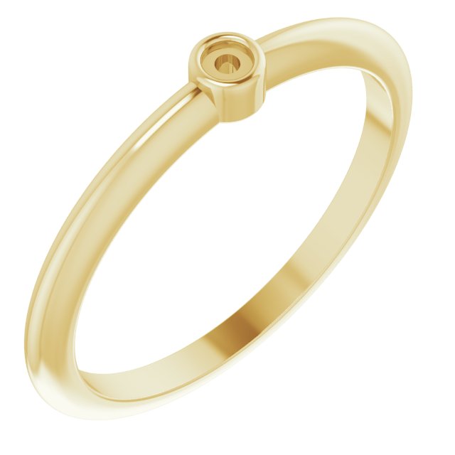 Bezel-Set Stackable Ring
