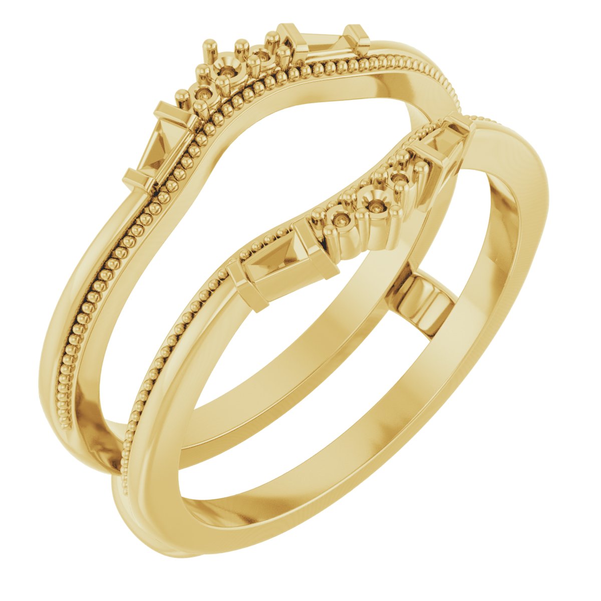 Accented Art Deco Ring Guard