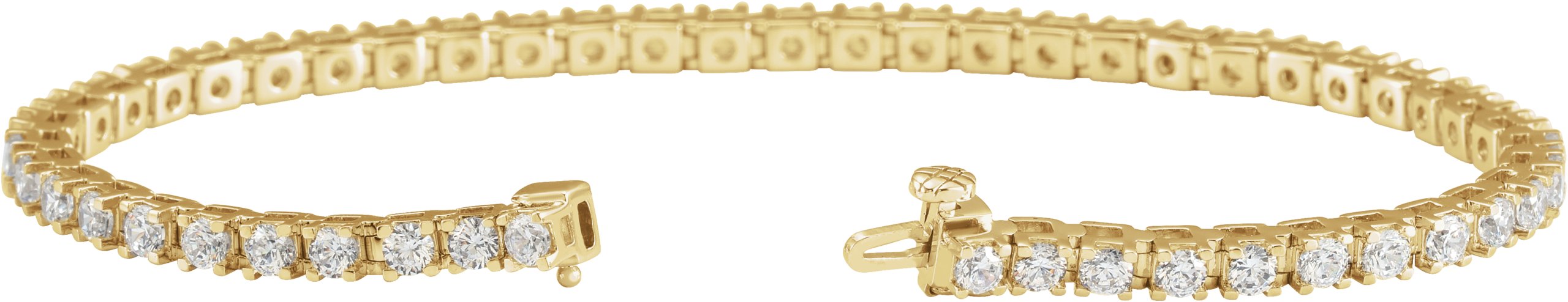 14K Yellow 4 CTW Lab-Grown Diamond Line 7 1/4 Bracelet