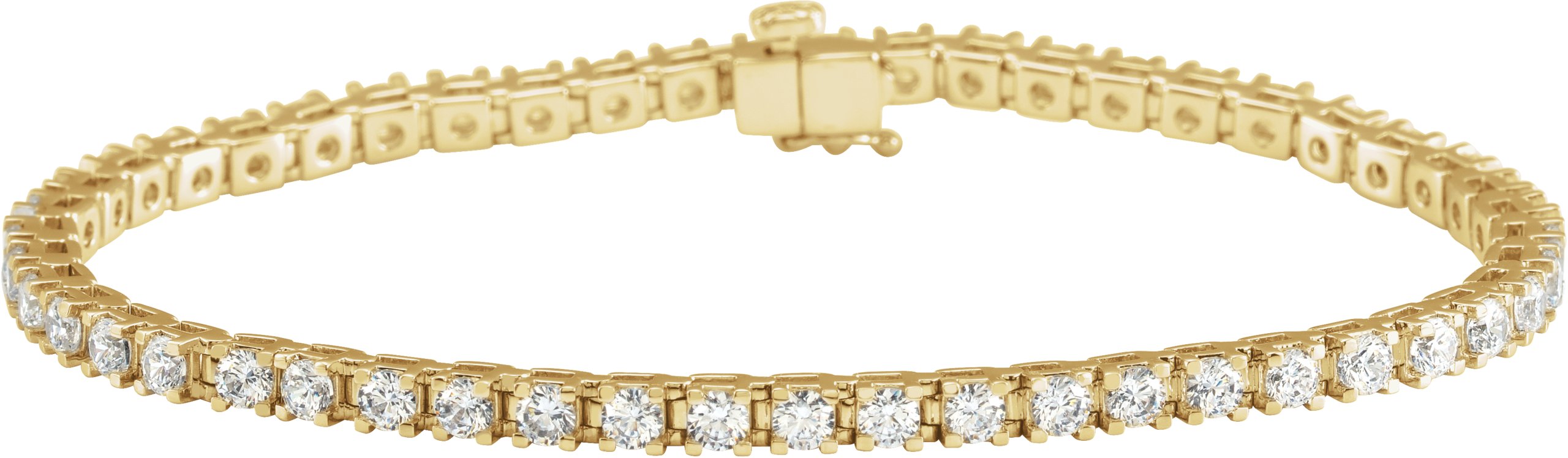 14K Yellow 5 CTW Natural Diamond Line 7.25 inch Bracelet Ref 17653910