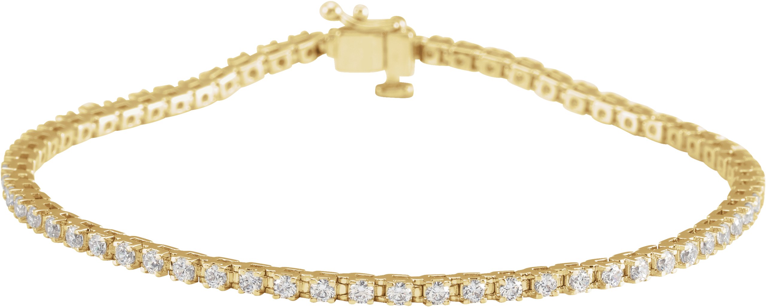 14K Yellow 2 CTW Natural Diamond Line 7.25 inch Bracelet Ref 17653889