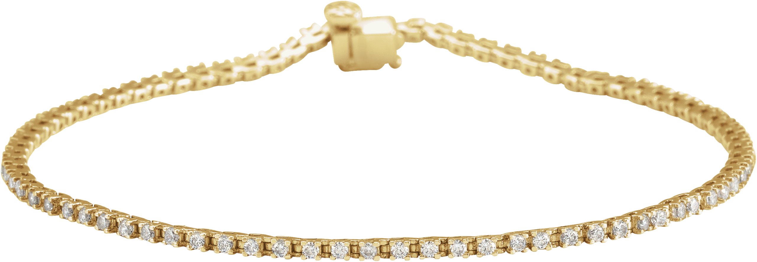 14K Yellow 1 CTW Natural Diamond Line 7.25 inch Bracelet Ref 17653882