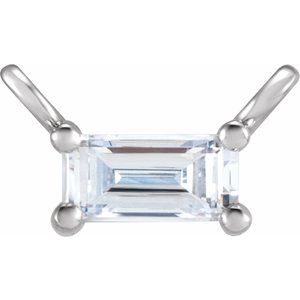 Platinum 1/8 CT Natural Diamond Solitaire Necklace Center