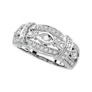 14K White 1/4 CTW Natural Diamond Ring