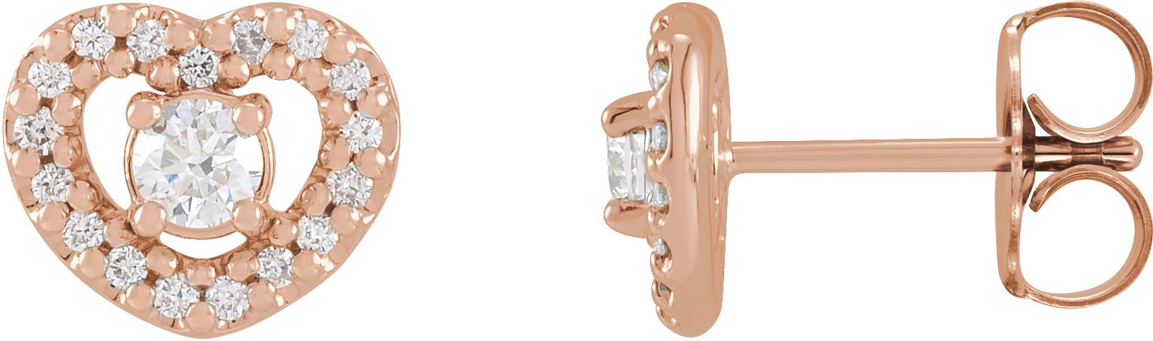 Halo-Style Heart Earrings