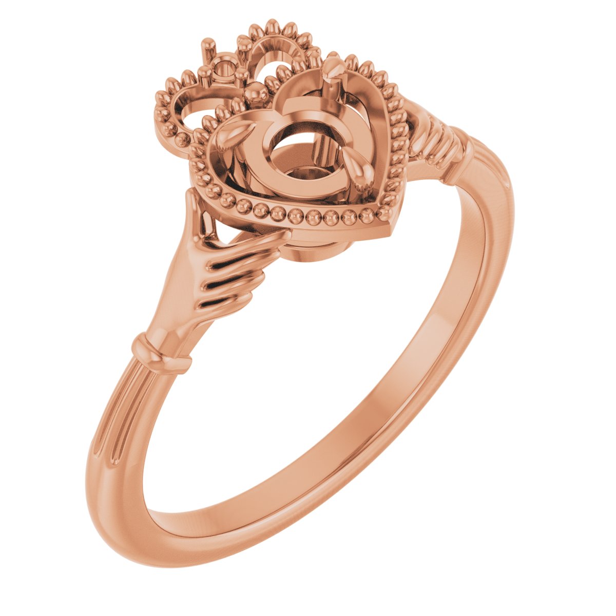 Accented Claddagh Engagement Ring or Band