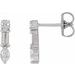 14K White 1/4 CTW Natural Diamond Multi-Shape Bar Earrings
