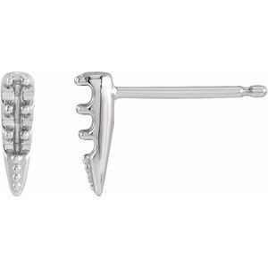Platinum Spike Earring Mounting