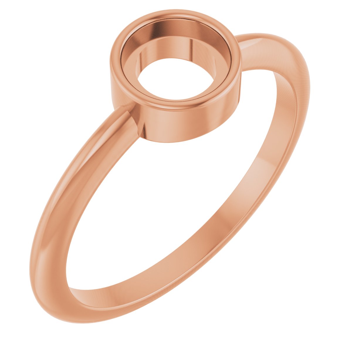Bezel-Set Stackable Ring
