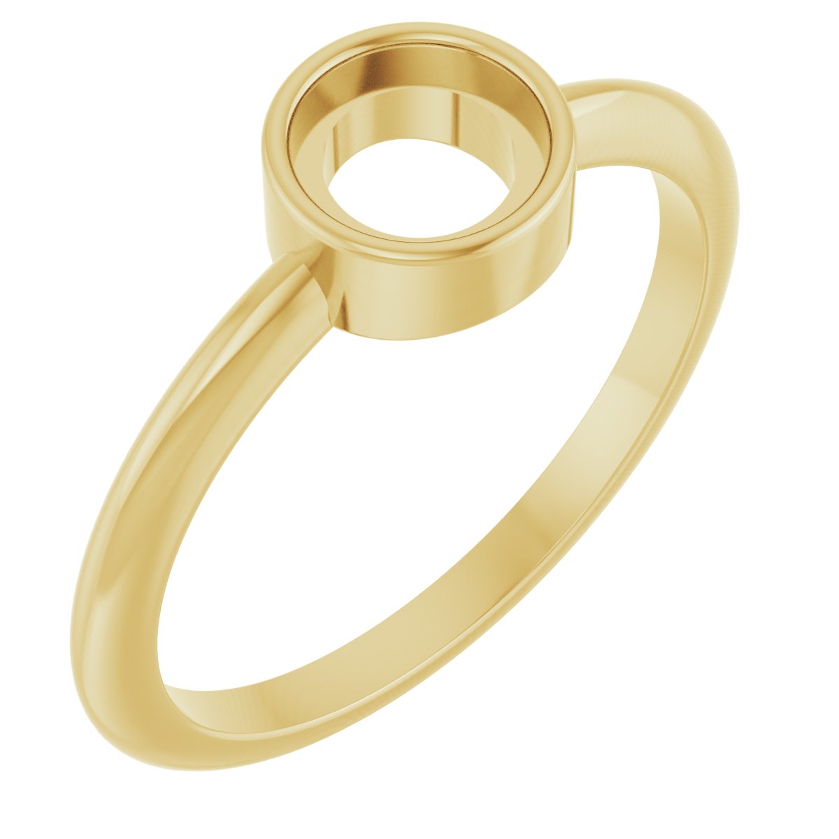 Bezel-Set Stackable Ring