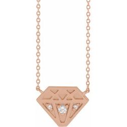 Tiny Diamond Necklace or Center