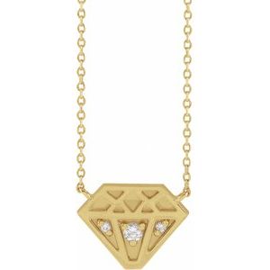 14K Yellow .07 CTW Natural Diamond 18" Necklace