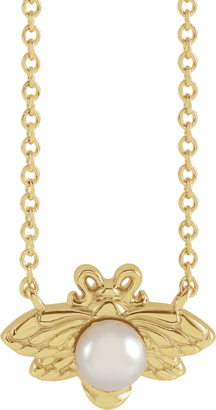 Pearl Bee Necklace or Center