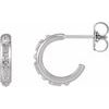 Sterling Silver Rosary Huggie Earrings Ref 17644272