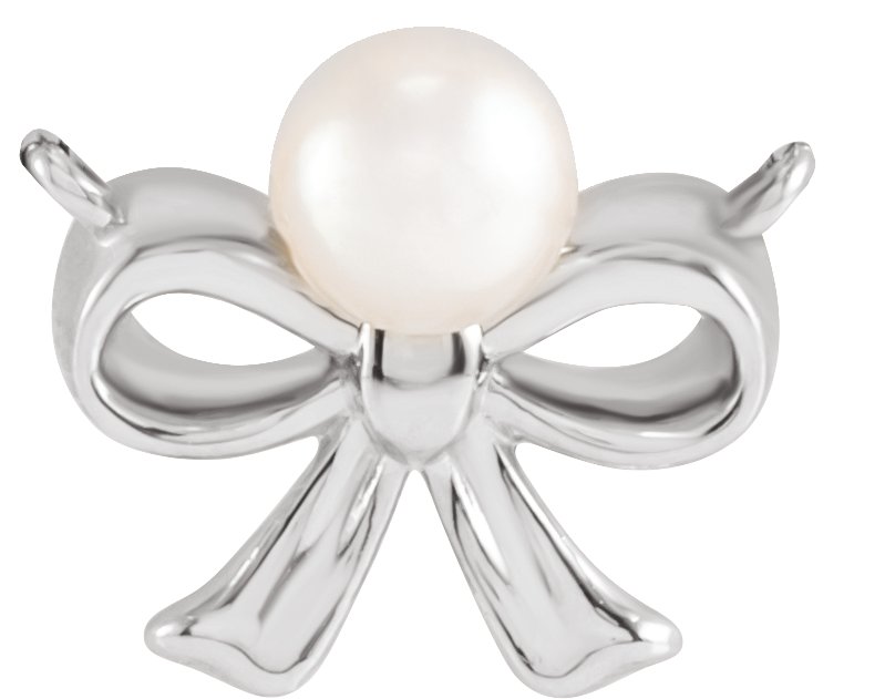 Pearl Bow Necklace or Center