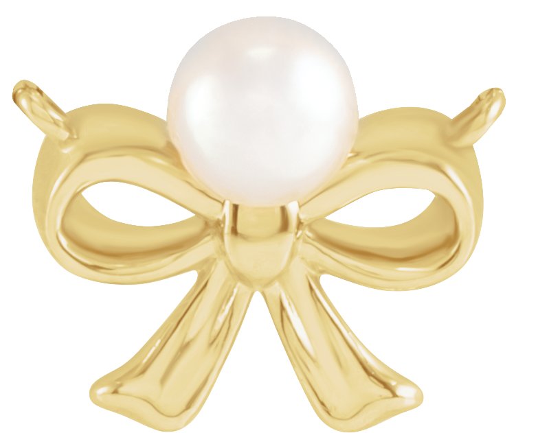 Pearl Bow Necklace or Center
