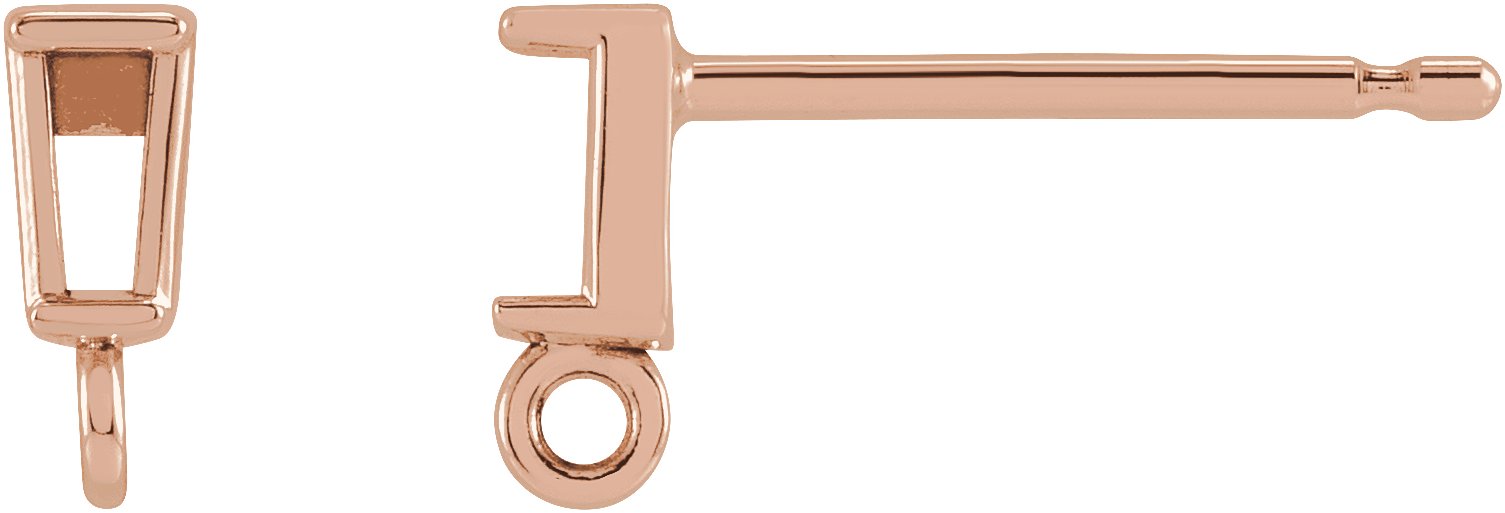 Bezel-Set Earring Top