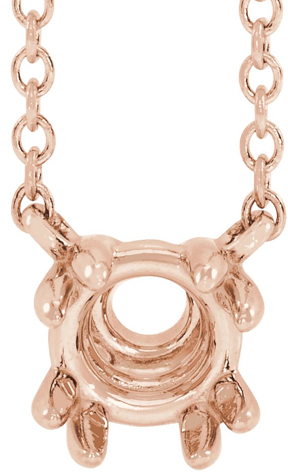 Double Claw-Prong Solitaire Necklace