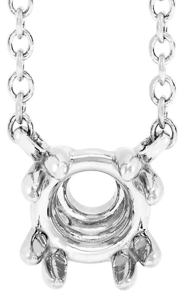 Double Claw-Prong Solitaire Necklace