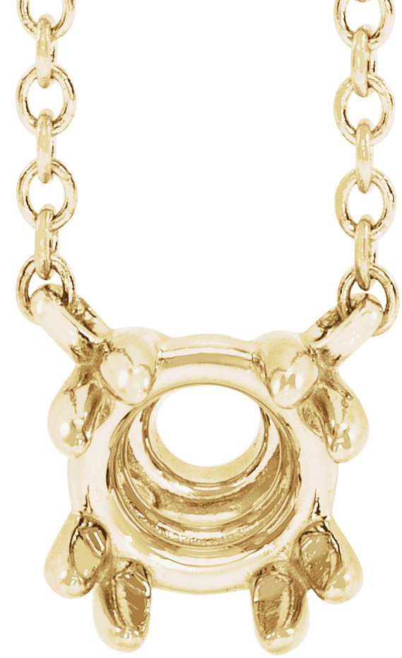 Double Claw-Prong Solitaire Necklace
